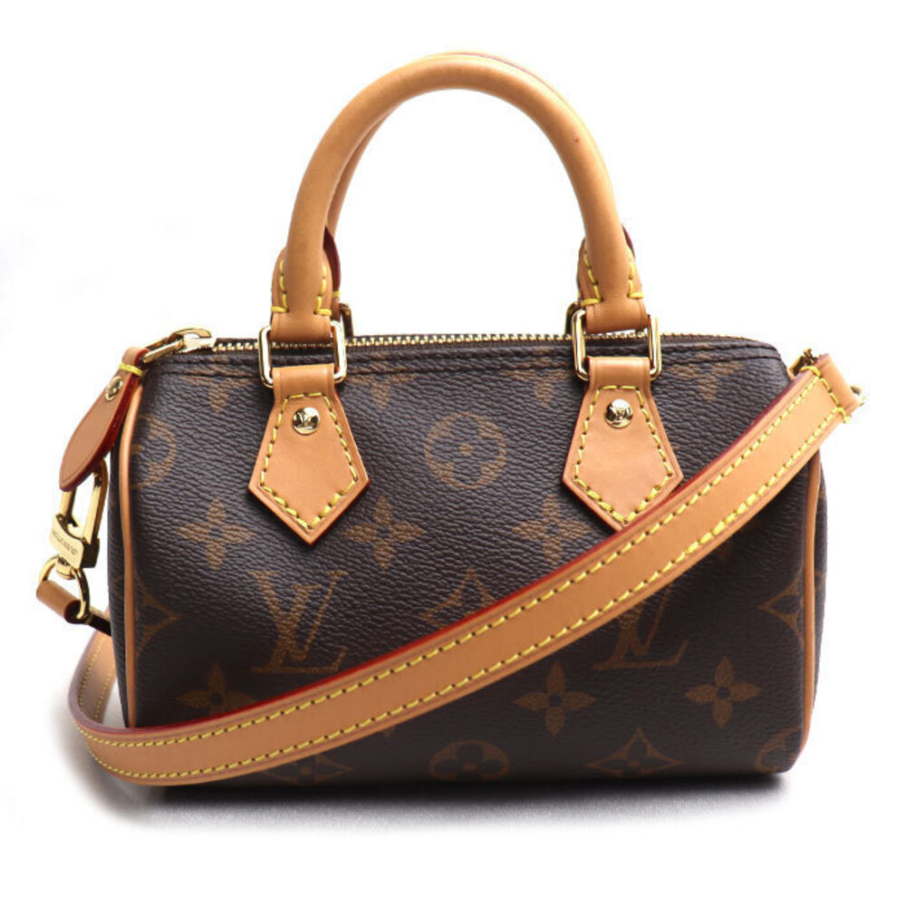 Louis Vuitton Speedy Shoulder Bag Leather Brown
